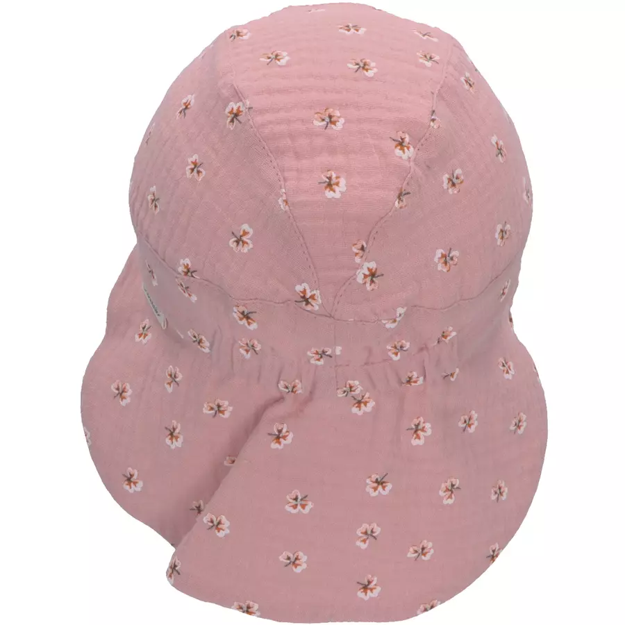 Sterntaler Schirmmütze mit Nackenschutz Blumen zartrosa