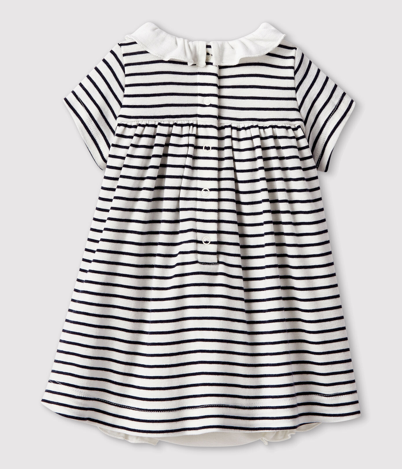 Robe body manches courtes bébé fille en côte