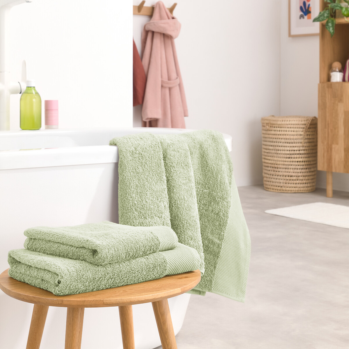 LA REDOUTE INTERIEURS<br>Toalha de banho lisa 500 g/m², Scenario