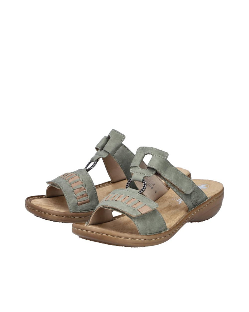 Rieker dame slip on sandal - grøn