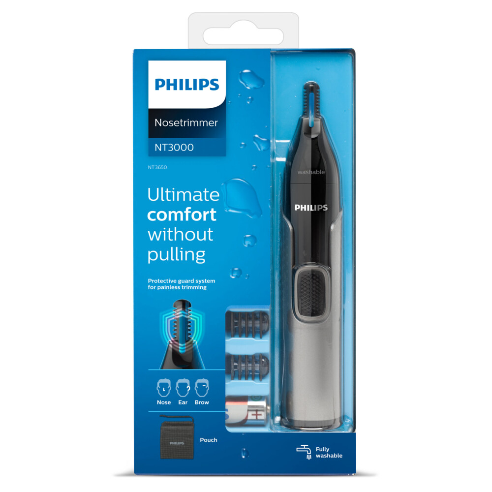Philips Neus-, Oor- en Wenkbrauwtrimmer Series 3000 NT3650/16 1 set