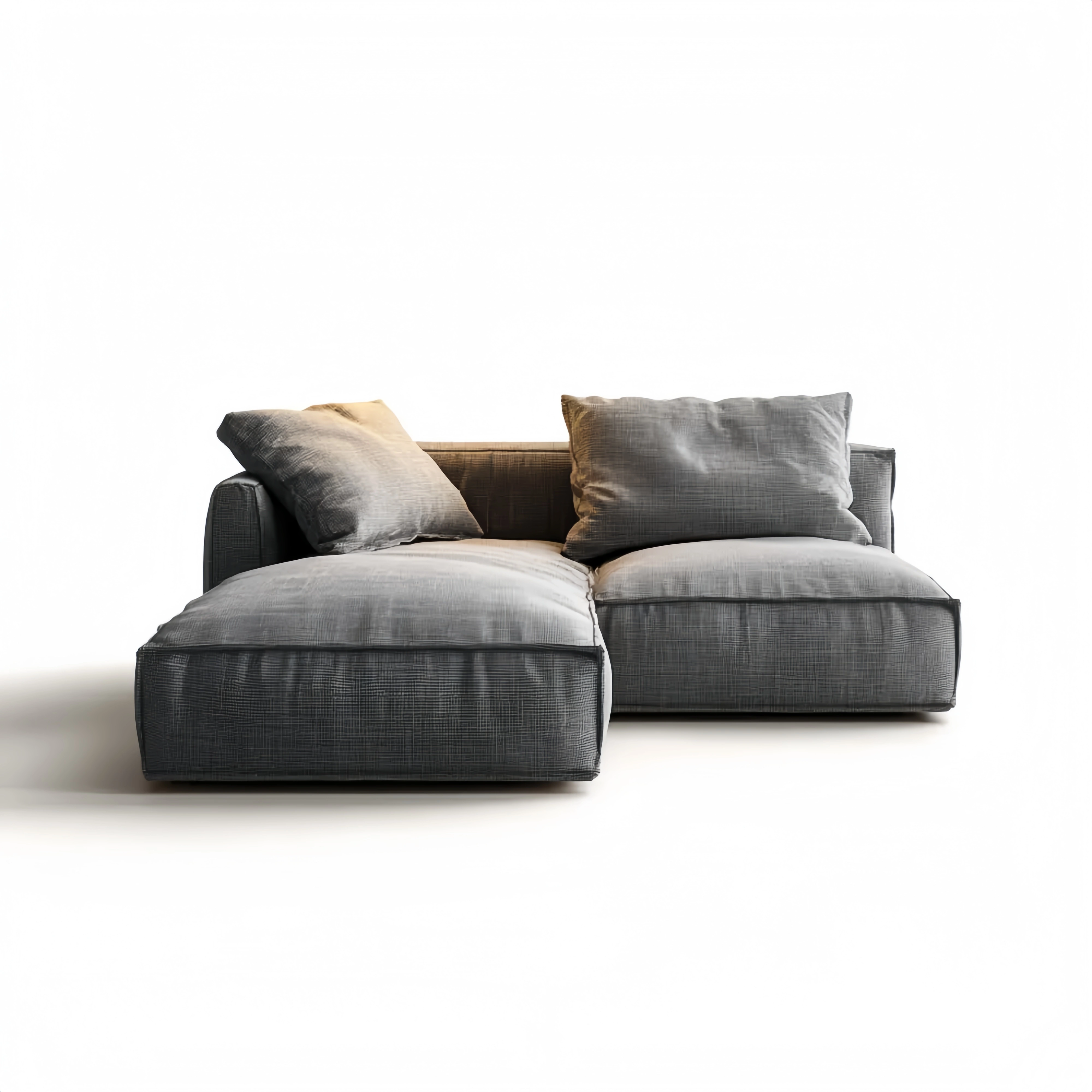 Ecksofa Stoff 280x160x70 cm – Dunkelgrau – Modernes Design