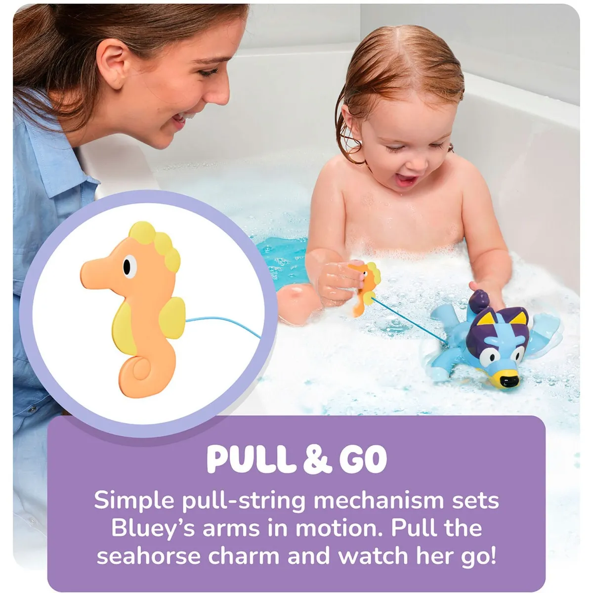 Bluey Jouet de Bain Bluey avec Hippocampe