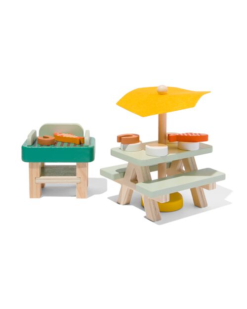 kit barbecue en bois 11 pièces