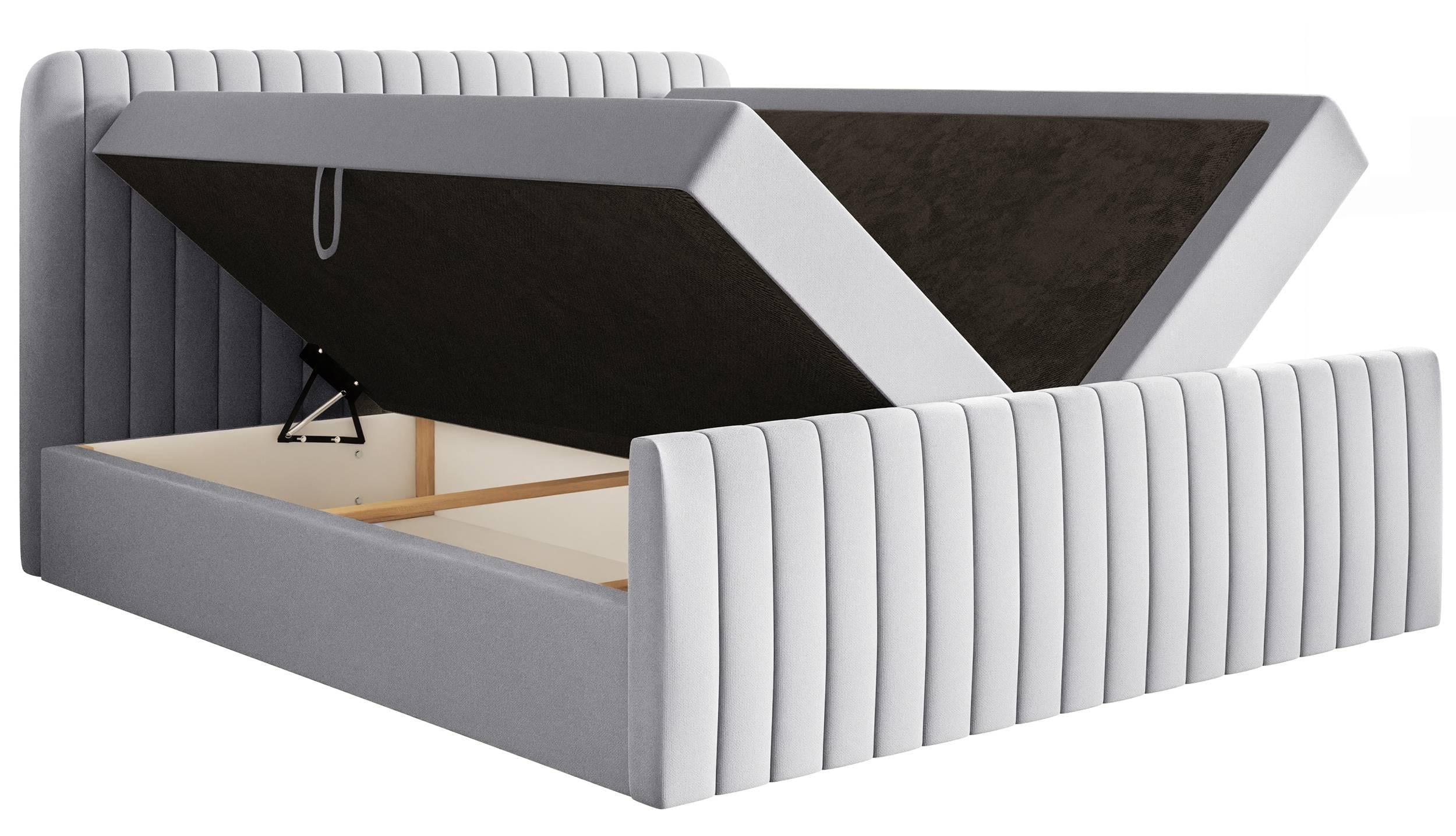 NADUVI Collection Boxspring Adrien chenille met opbergvak 180x200