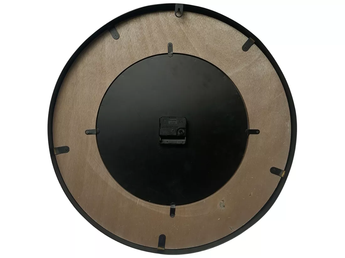 Grande Horloge Murale Blanche Bleue Mdf Metal pour Cuisine Salon