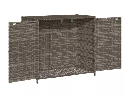 Armoire de rangement de jardin gris 83x45x76 cm résine tressée