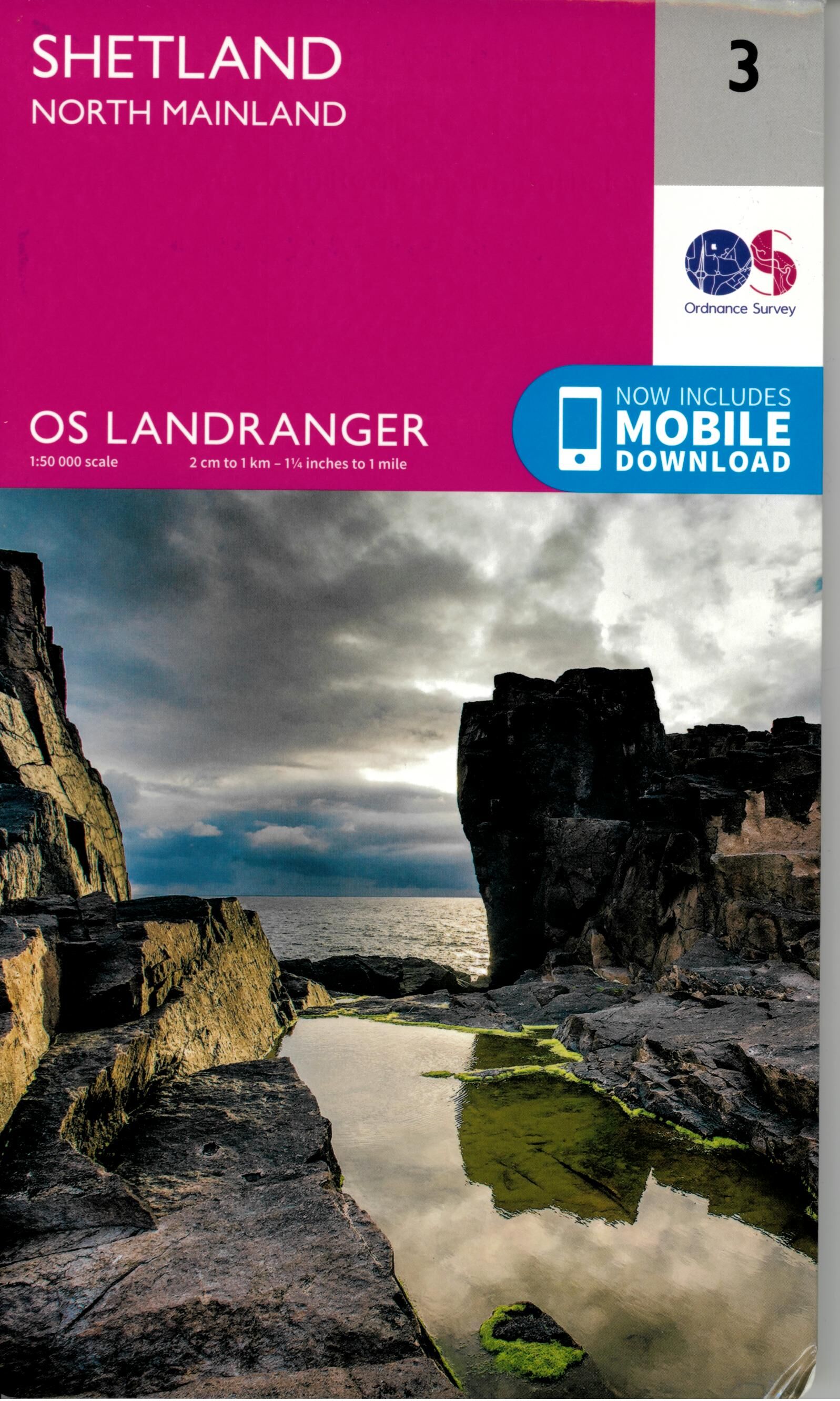 ORDNANCE SURVEY - 3 GB SHETLAND NORTH MAINLAND 1 50 000