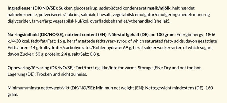 Bagsværd Lakrids Classic, 160 gr.