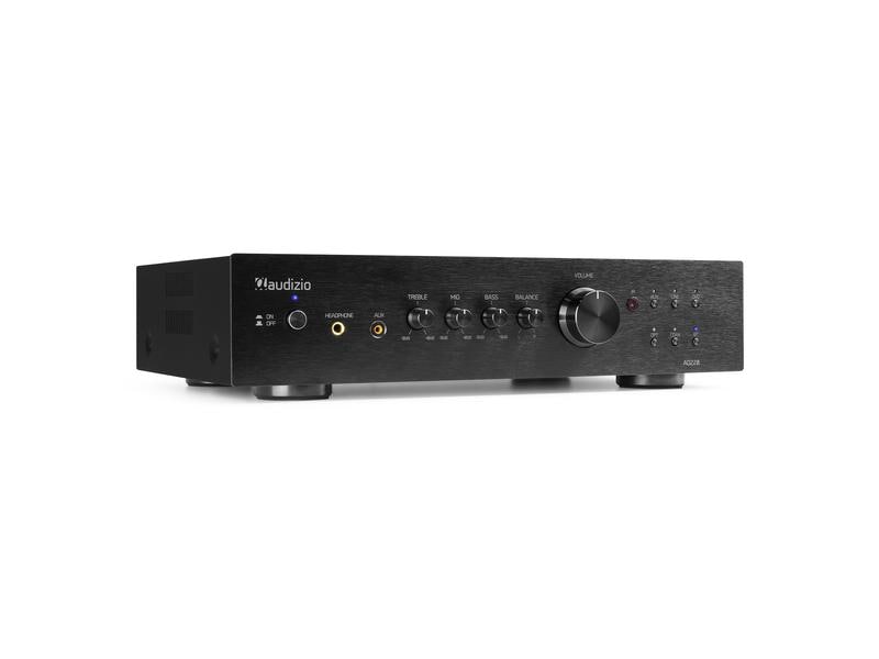 Audizio Stereo-Verstärker AD220B Schwarz Vielseitiger 2-Kanal-Verstärker mit grosser Funktionalität