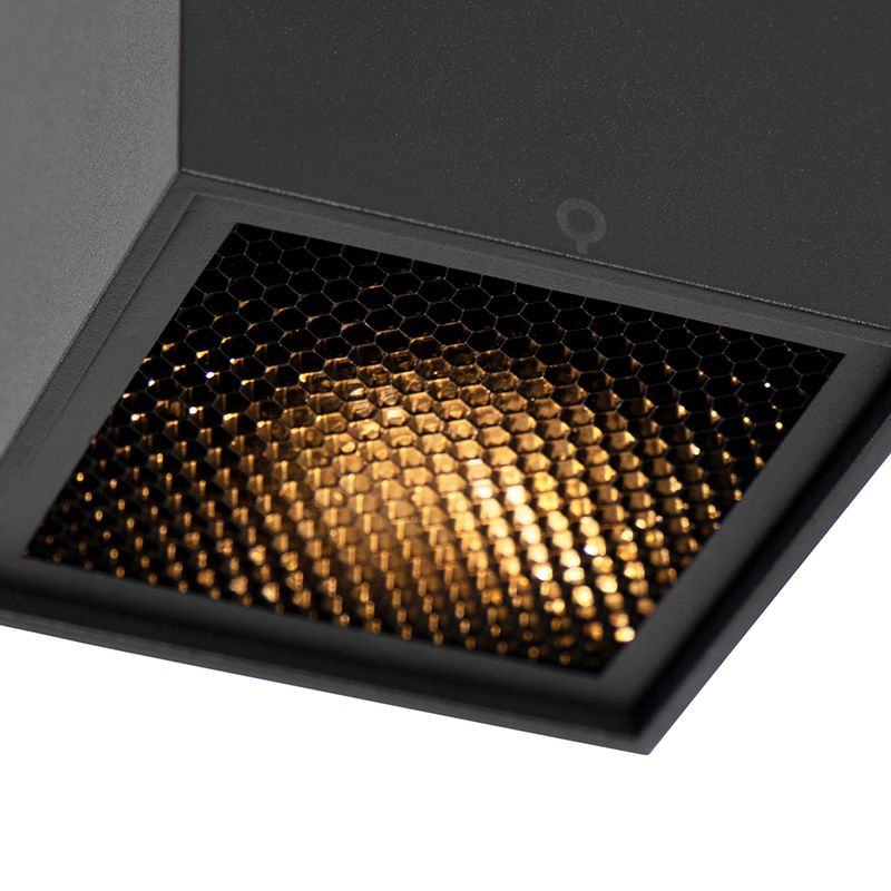 Design opbouwspot zwart GU10 50mm  - Qubo Honey