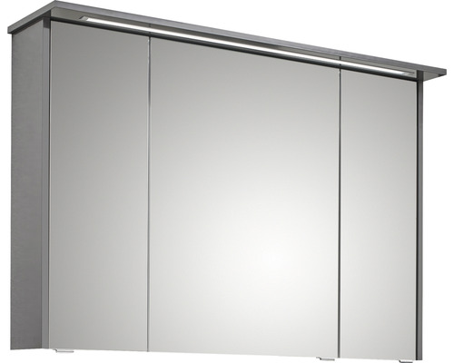 Pelipal xpressline 3261 spiegelkast, 105 x 16 x 72 cm, grijs, 3-deurs, LED