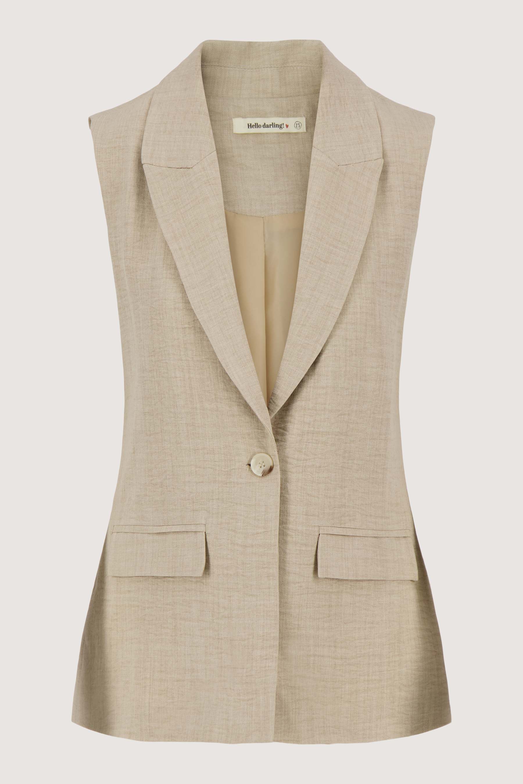 lang gilet met stretch
