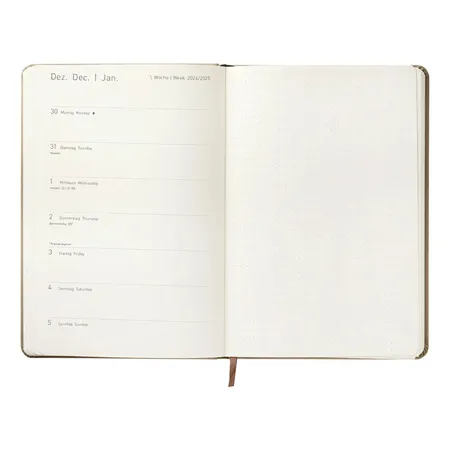 Idena Agenda Big 2025 - Nature Leaves, 13 x 21 cm, FSC®-Mix