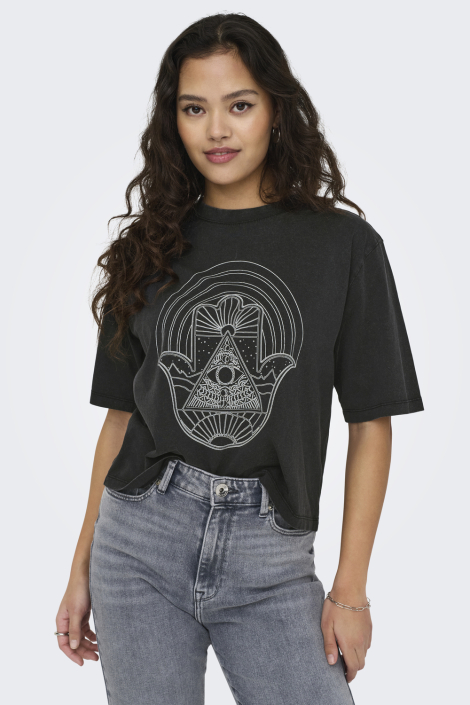 Jacqueline de Yong zwarte dames t-shirt