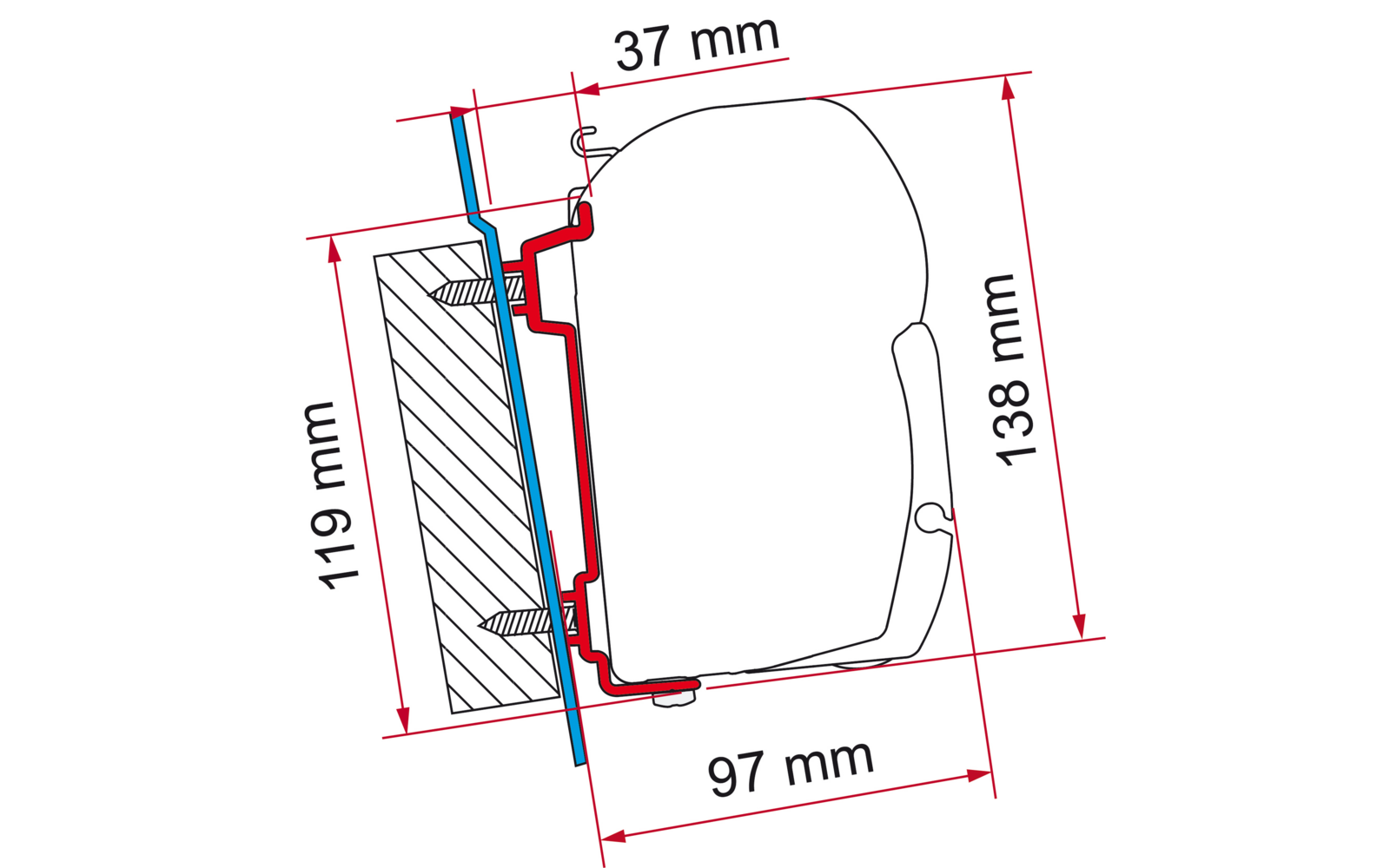 Fiamma F45/F70 Adapter
