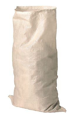 3 sacs à gravats en toile tissée blanche 30L