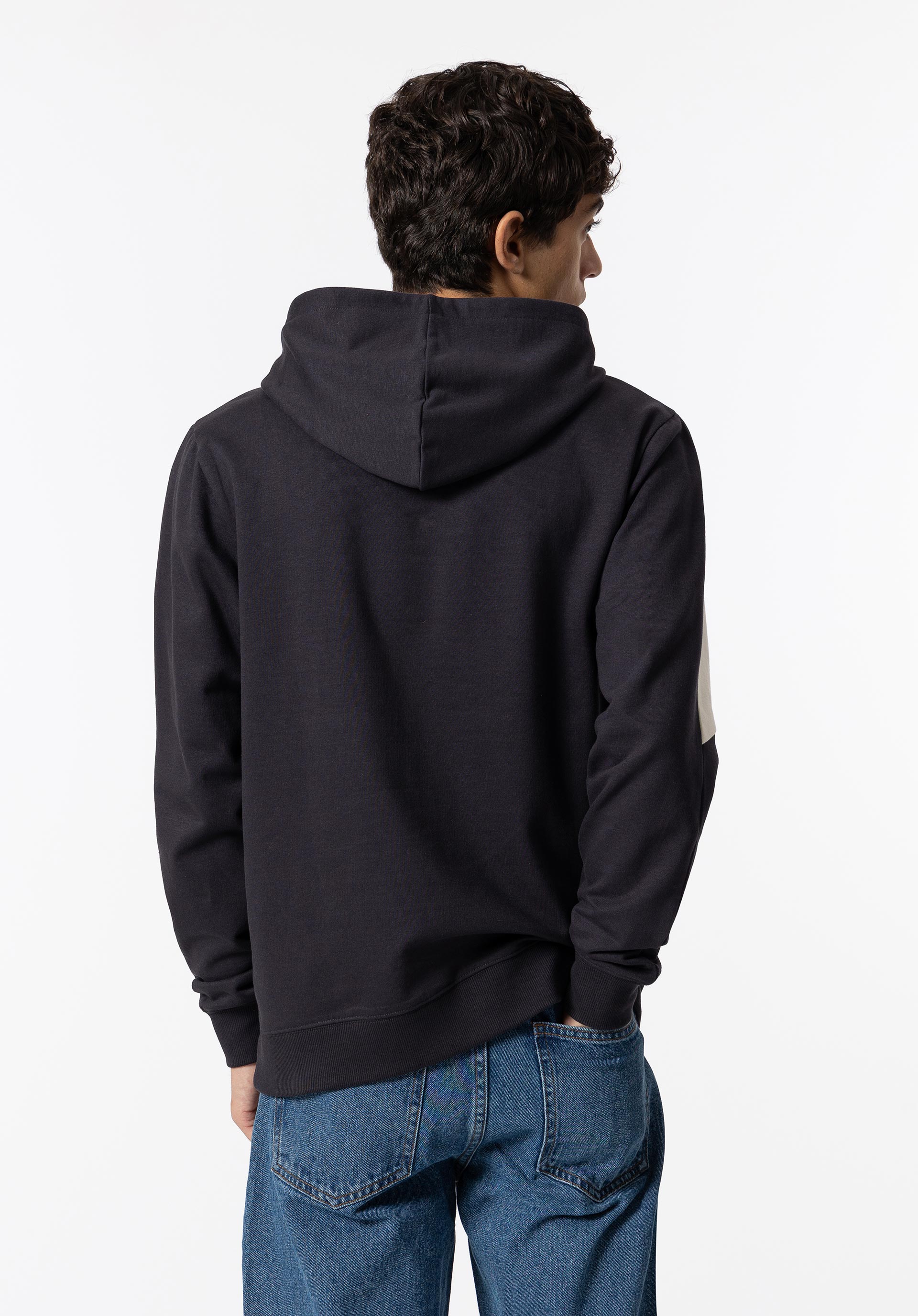 Hoodie Tricolor com Bordado Frontal