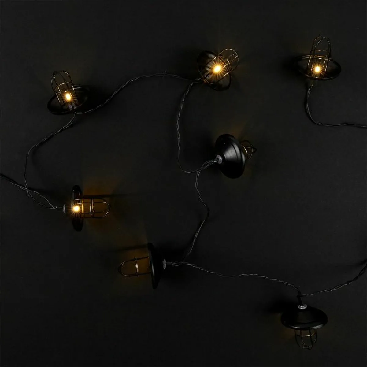 Paris Prix Guirlande Lanterne LED Noir