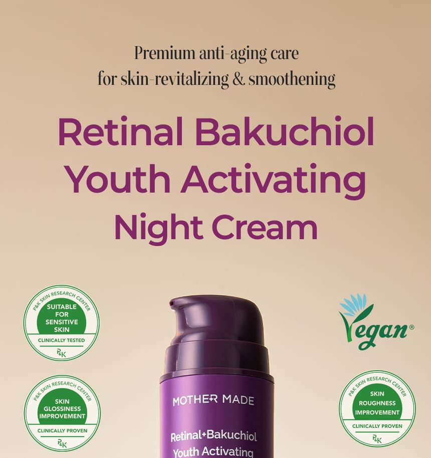 MOTHER MADE - Retinal+Bakuchiol Jeugdactiverende Nachtcrème