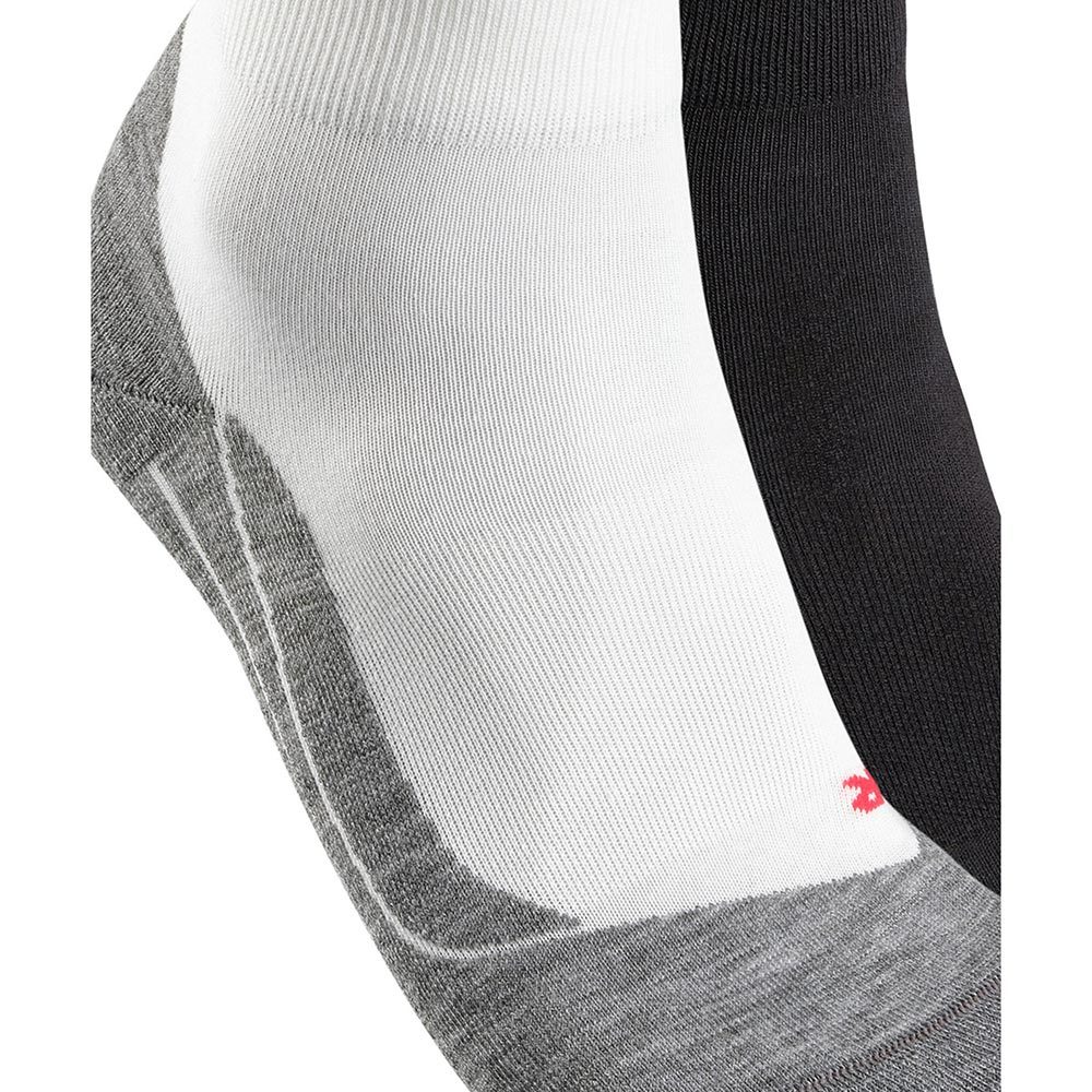 Falke RU4 Short Hardloopsokken 2-Pack Zwart/Wit Dames