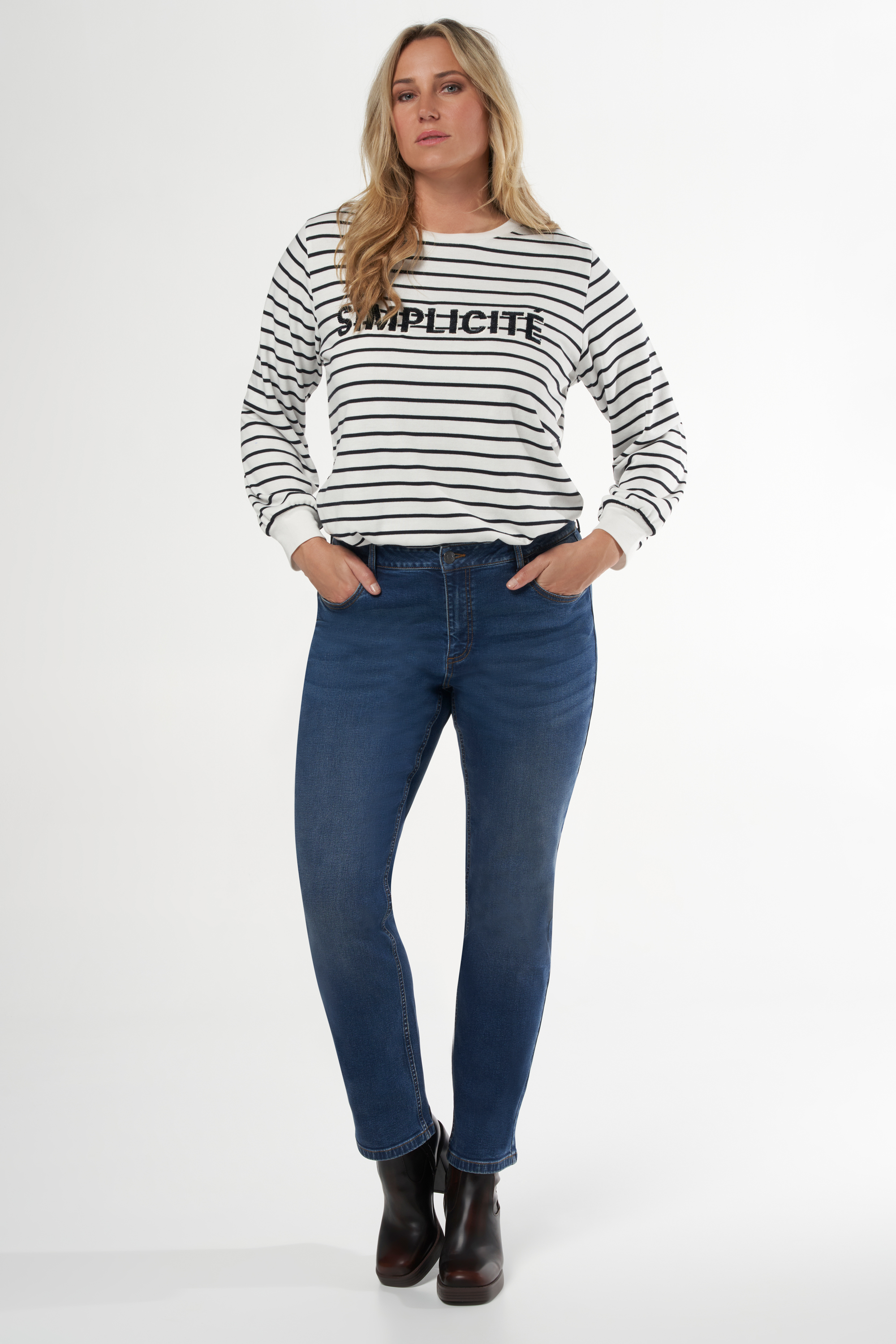 Straight leg jeans LILY Dark Denim