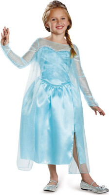 Elsa Kostume Til Børn - Frost - 104 CM