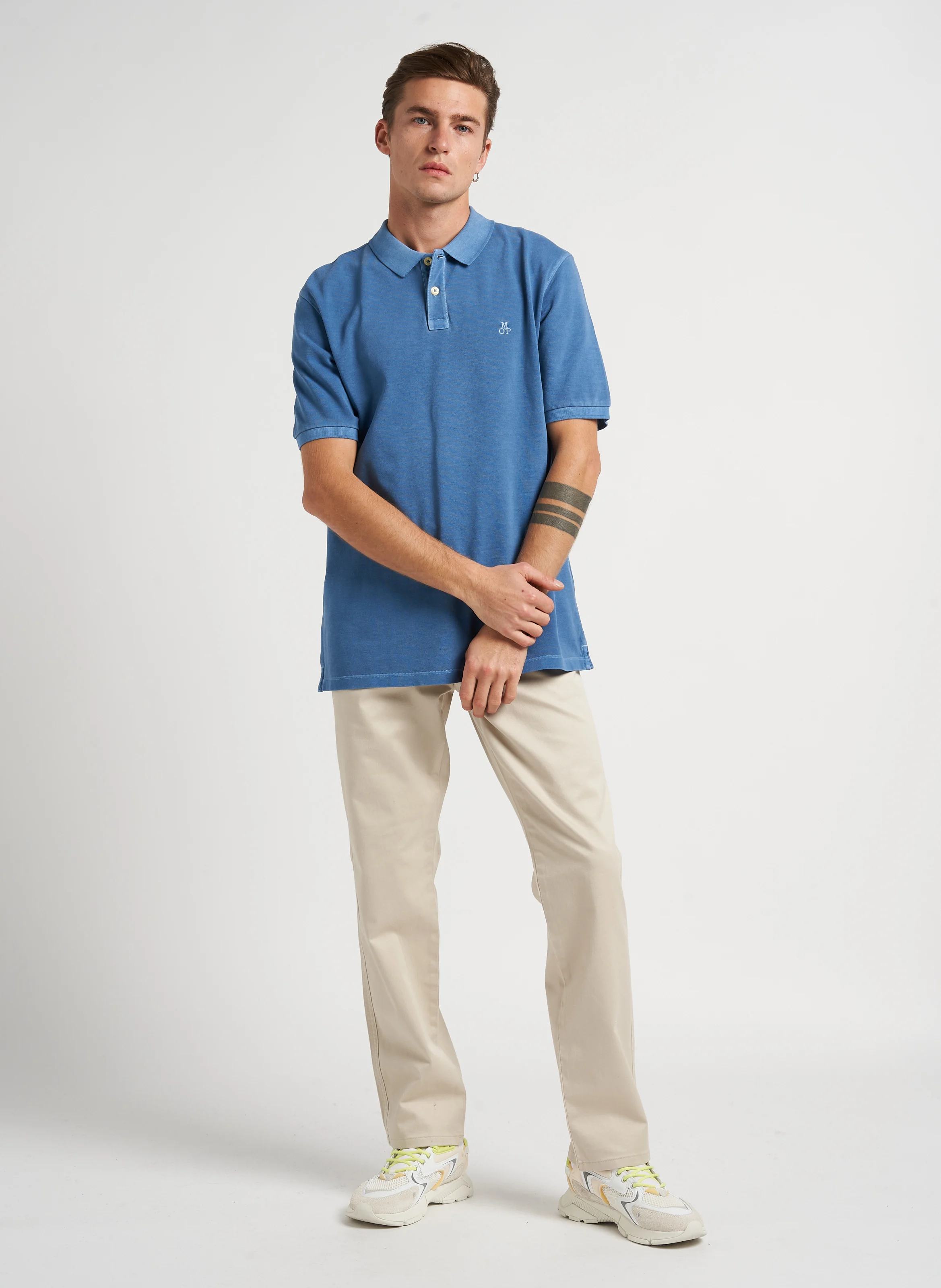 Polo regular-fit en coton bio | Bleu