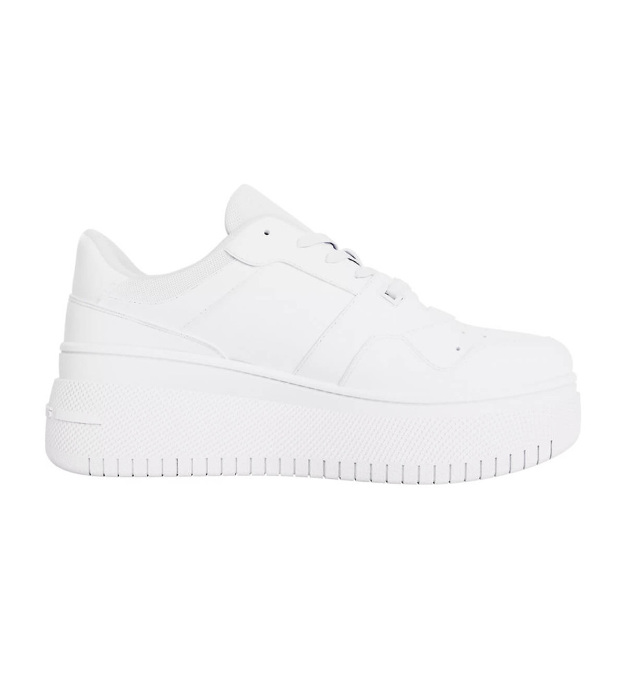 Tênis de basquete retrô de couro Tommy Jeans, branco