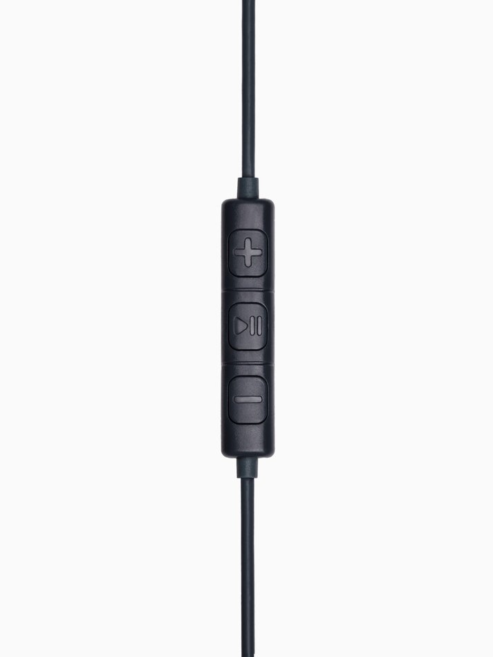 Fones de ouvido com microfone e controle de reprodução - Preto