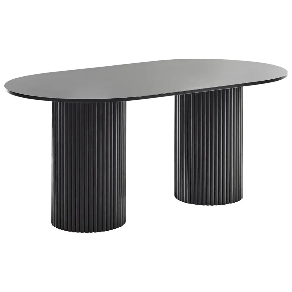 SHERIDAN - Eettafel - Zwart - MDF