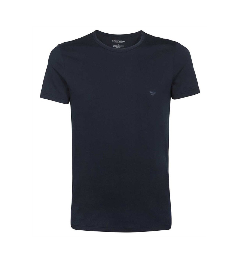 Conjunto de 2 camisetas Emporio Armani, azul-marinho e cinza.
