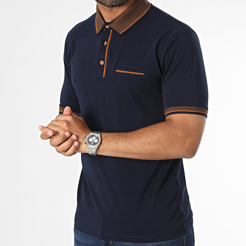 Polo Manches Courtes Bleu Marine