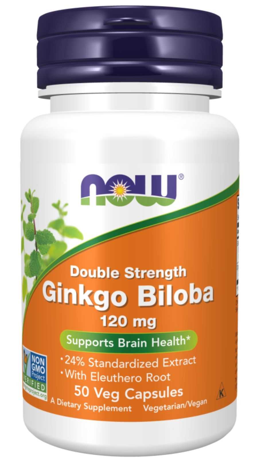 NOW Foods Ginkgo Biloba 120 mg 50 cápsulas