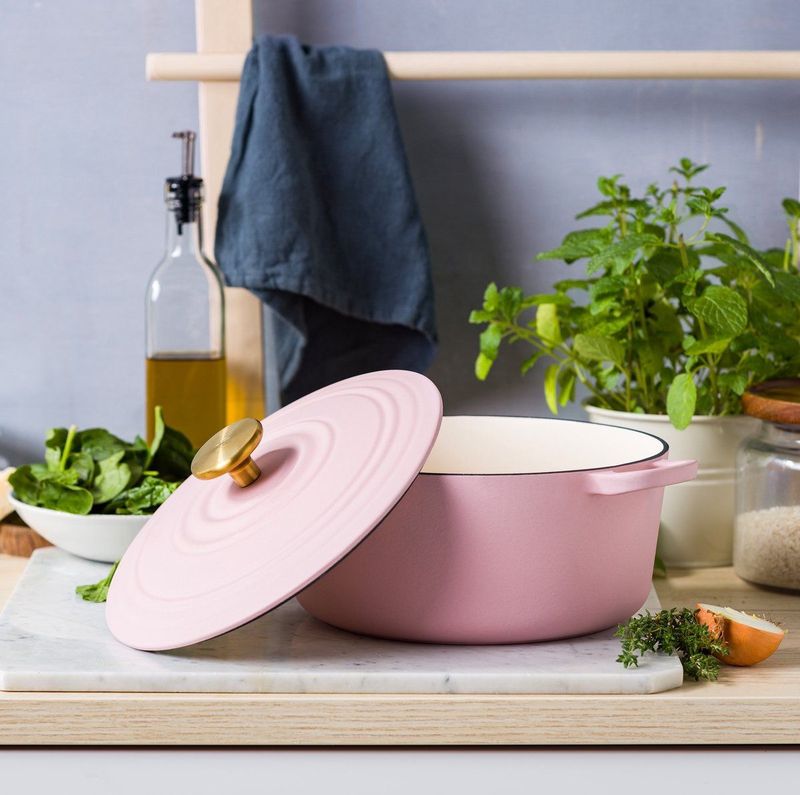 BK - Bourgogne - Braadpan - Blush Pink - Gietijzer - 24 cm