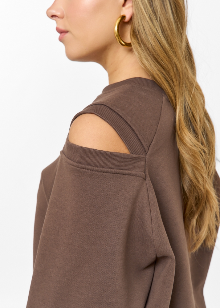 Floor sweater choco bruin