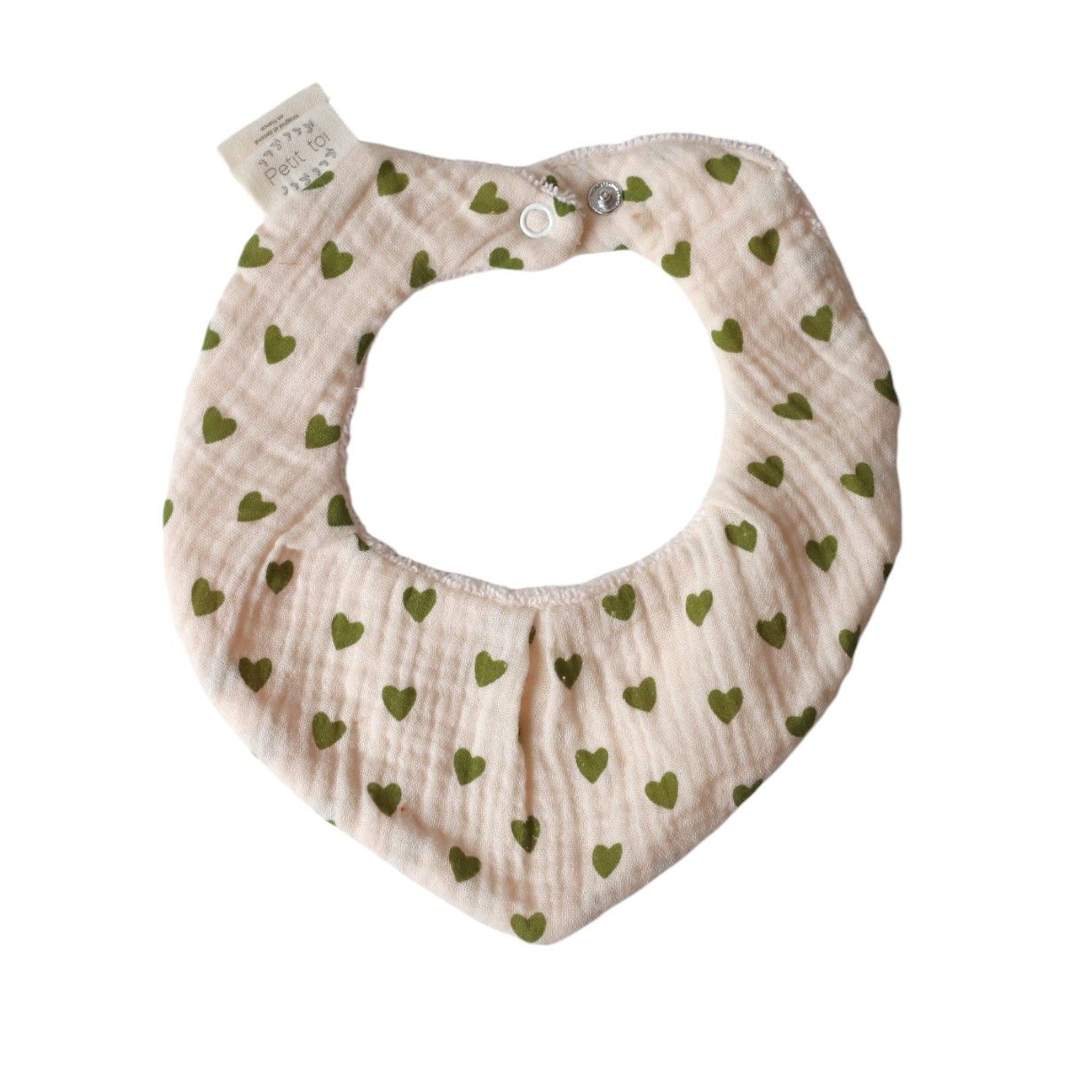 Bavoir bandana éponge cœurs - Bébé Highland Petit toi