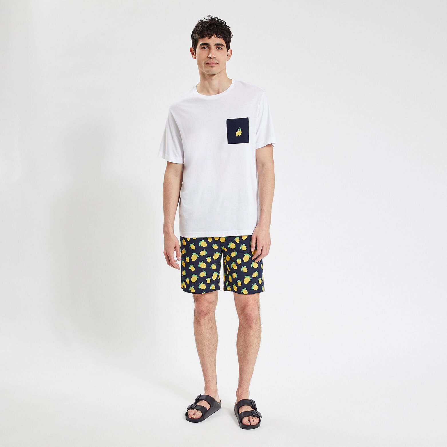 Short de pyjama fantaisie Bleu foncé