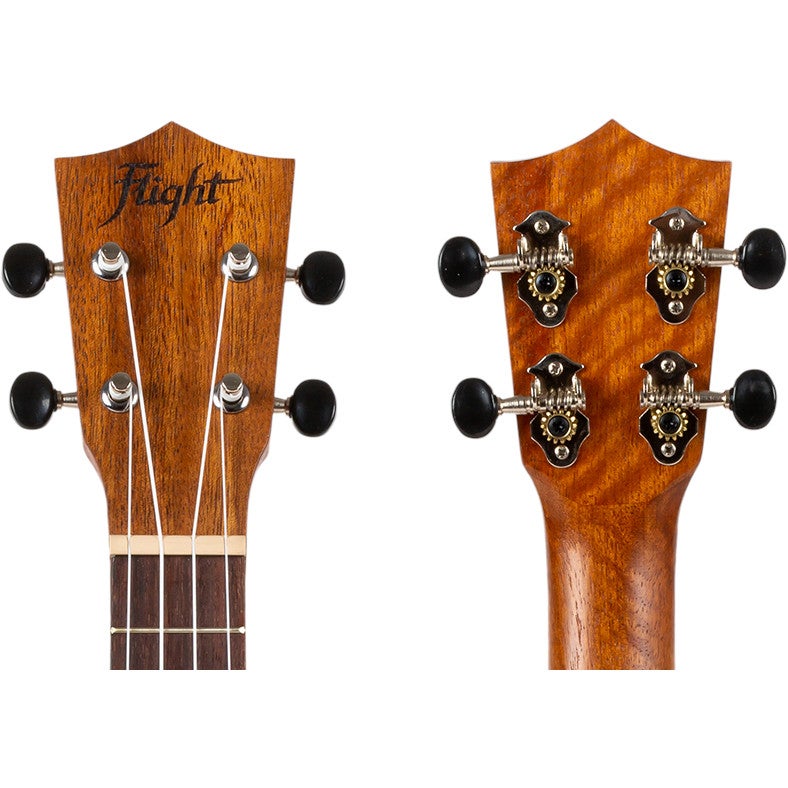 Flight Natural Series NUS200 Teak sopraan ukelele met brede topkam inclusief gigbag