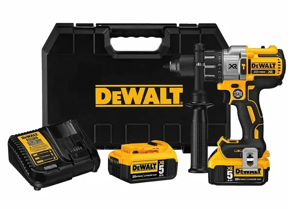 DeWALT DCD996P2-QW - Hammerbor/skruemaskine - ledningfri - 820 W - 3-hastigheders - nøgleløs borepatron 13 mm - 95 N·m - 2 batterier - 18 V