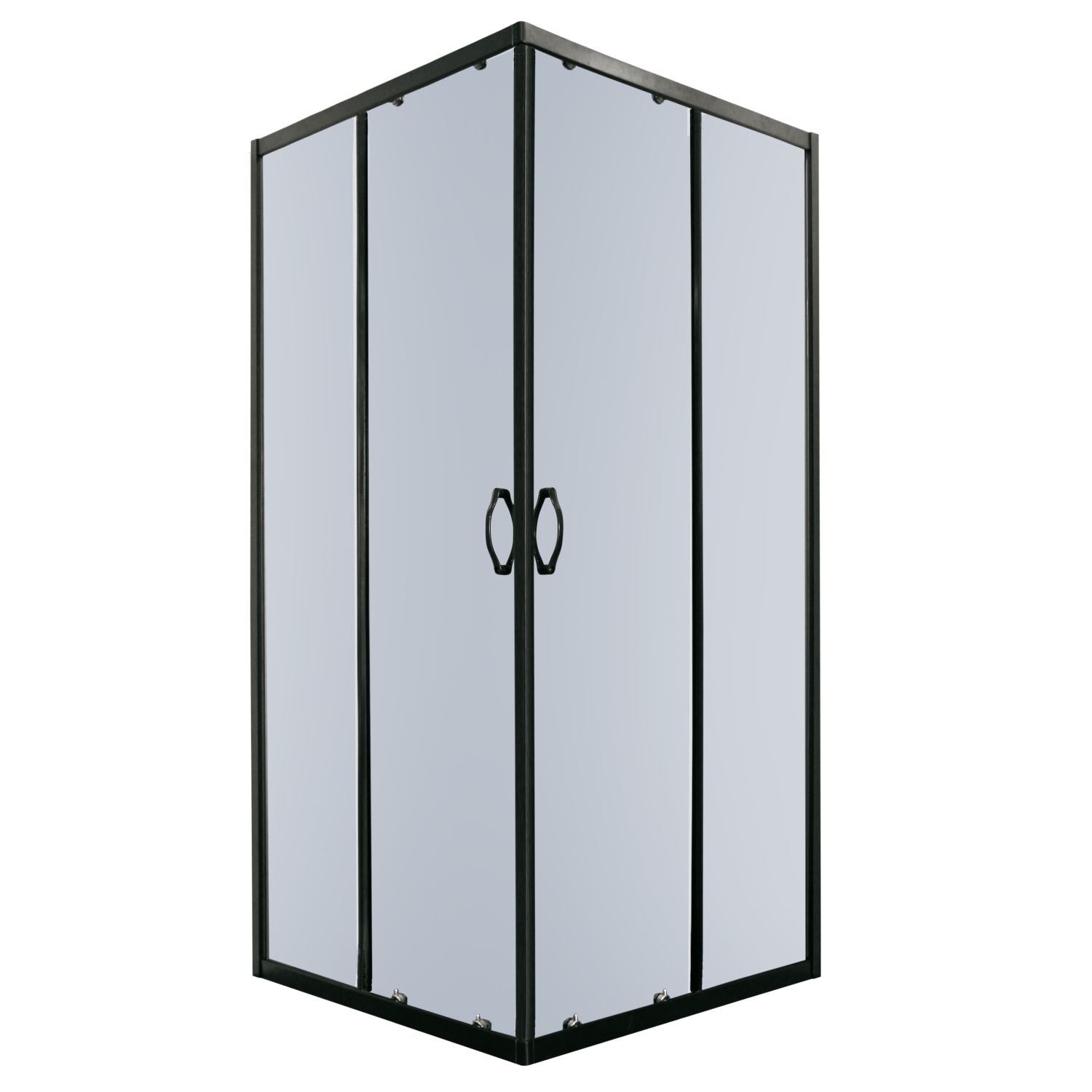 Kerra Tiara Square vierkante douchecabine 80x80 met zwarte profielen