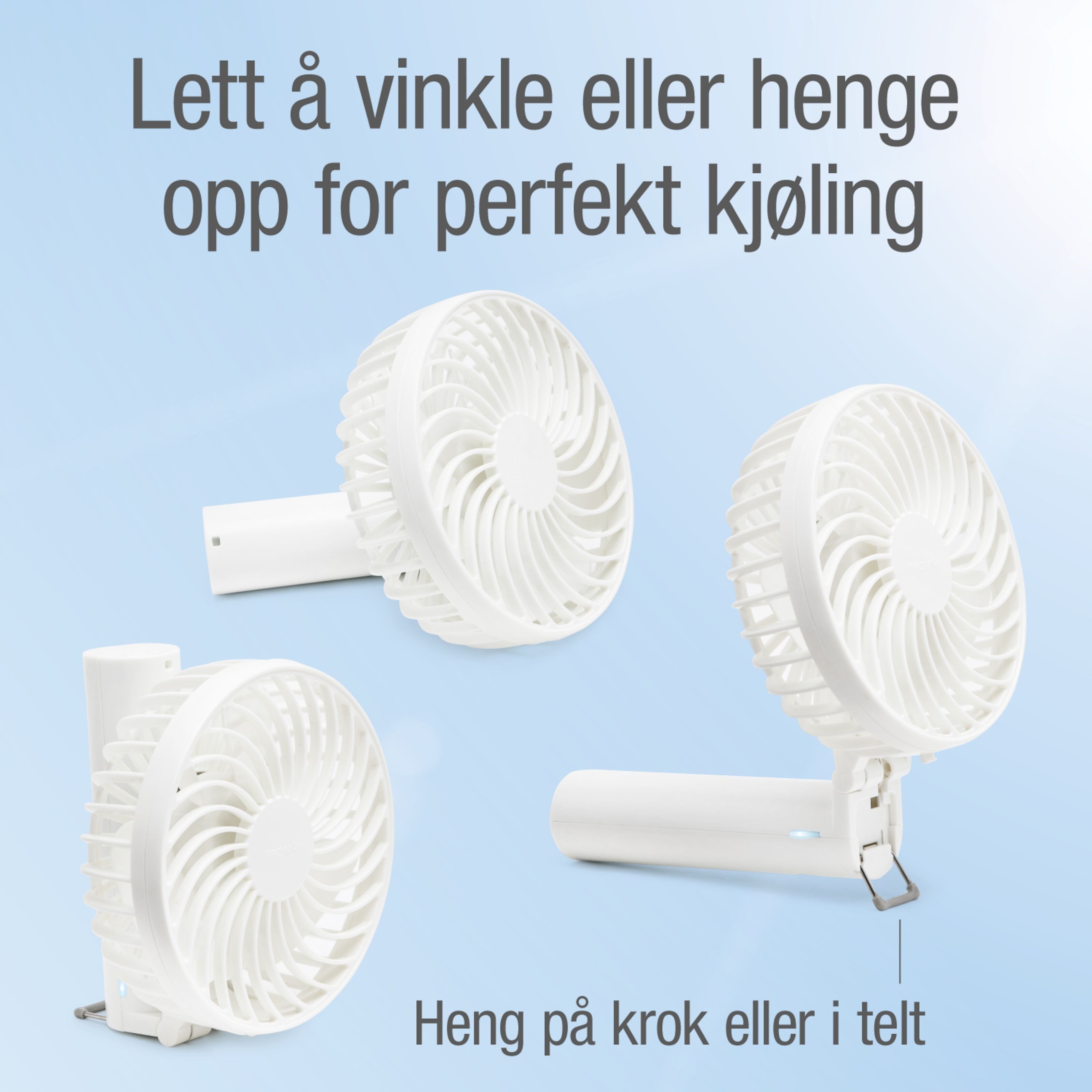 Rubicson Portabel vifte med oppladbart batteri