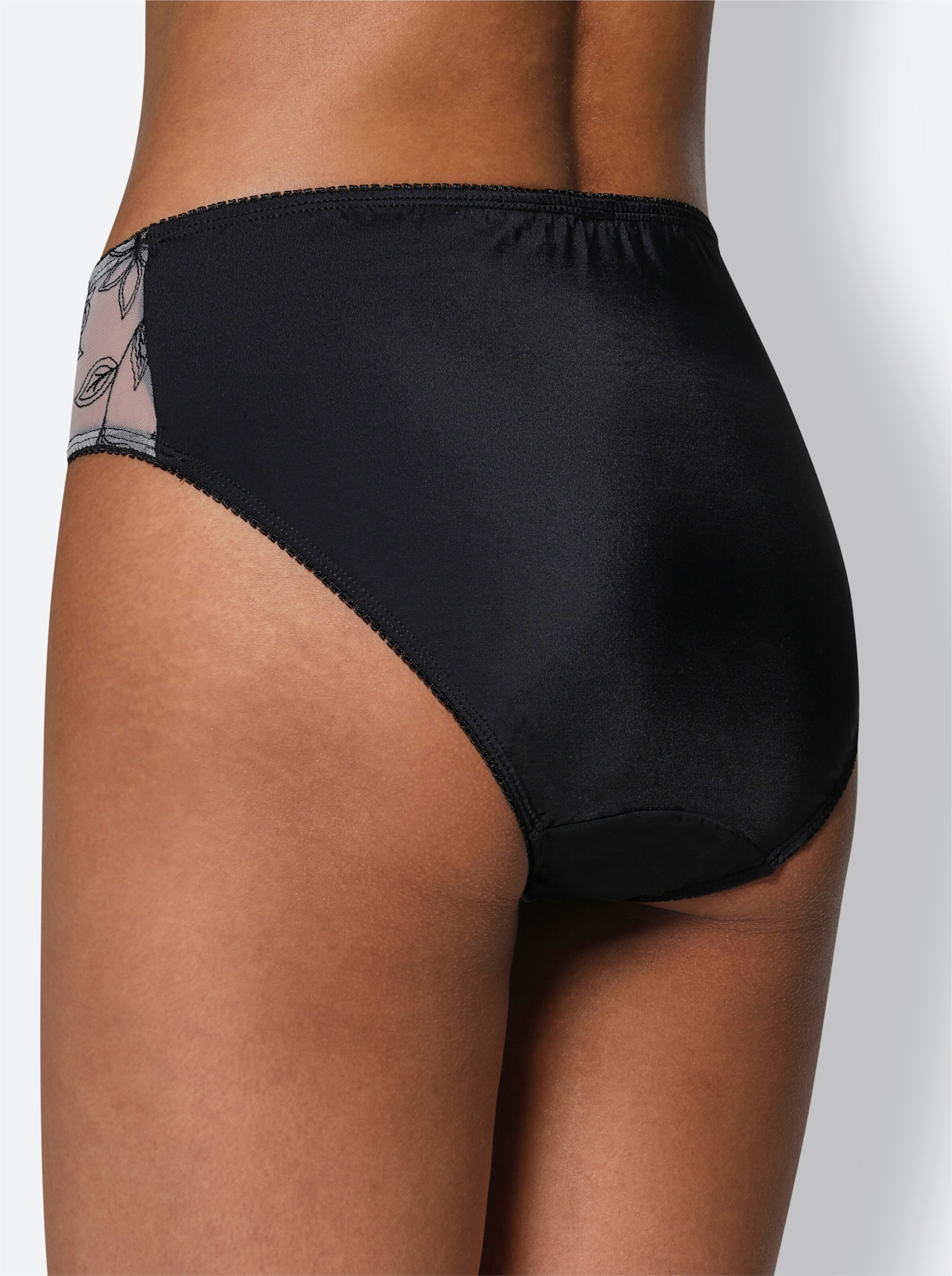 wäschepur Jazzpants in schwarz-elfenbein