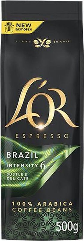 L'OR - Espresso Brazil - Koffiebonen - 100% Arabica - 500 g - Intensiteit 6