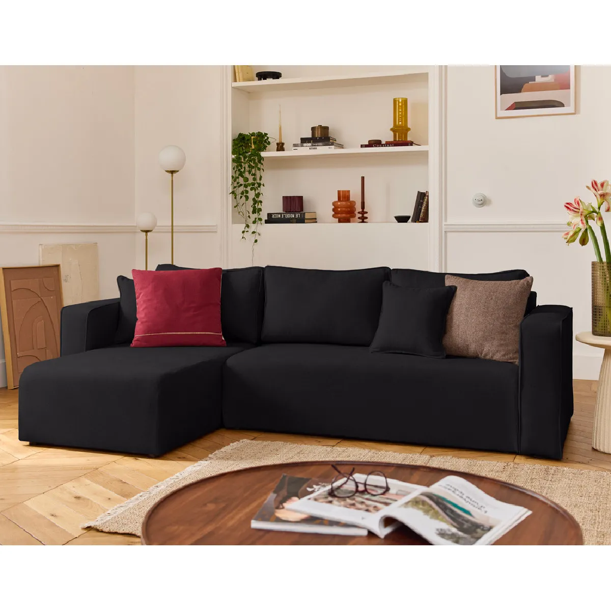 BESTMOBILIER housse pour canapé Topaze - Noir