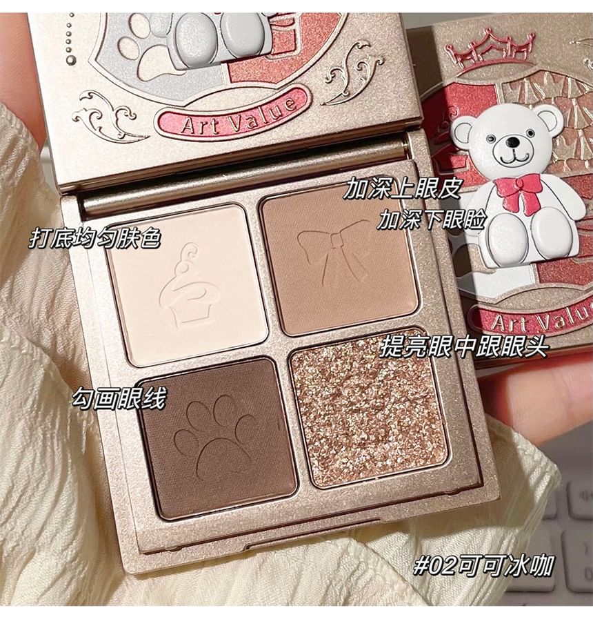 Art Value - Little Bear Knight 4 kleuren oogschaduwpalet