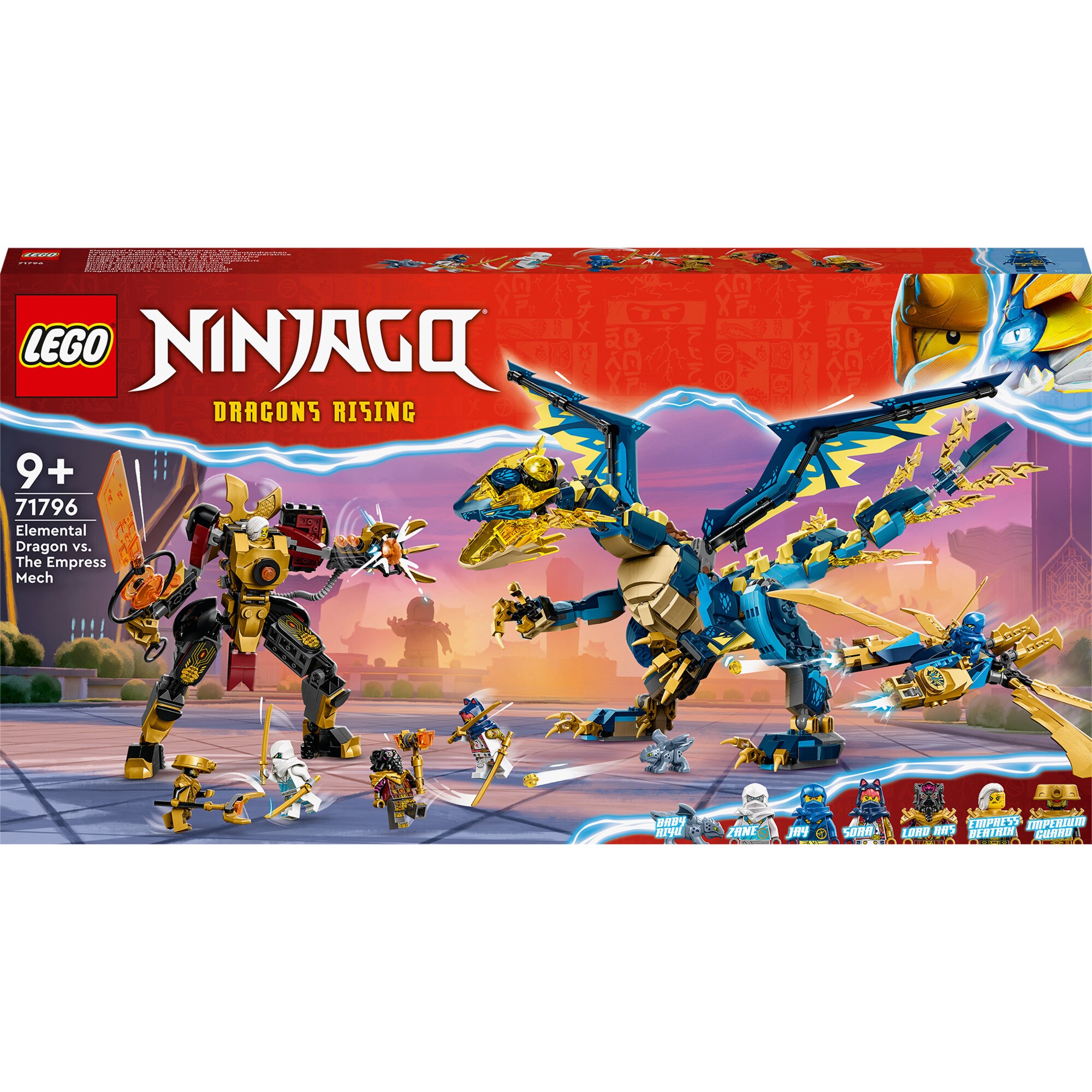 LEGO Konstruktionsspielzeug Ninjago Kaiserliches Mech-Duell gegen den Elementardrachen