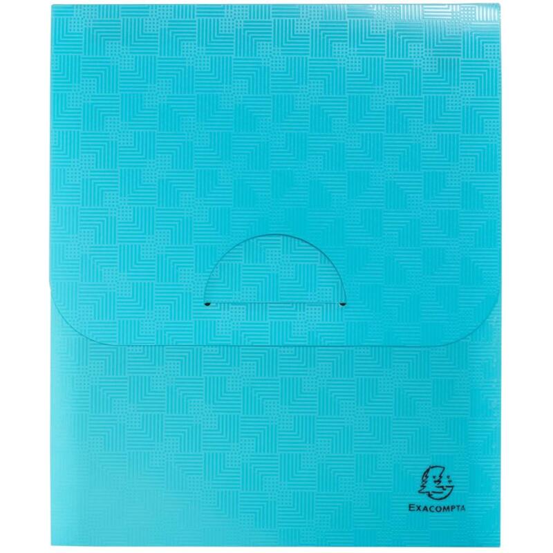 Trieur valisette vertical 6 compatiments PP recyclé Pop'N Co - Cyan