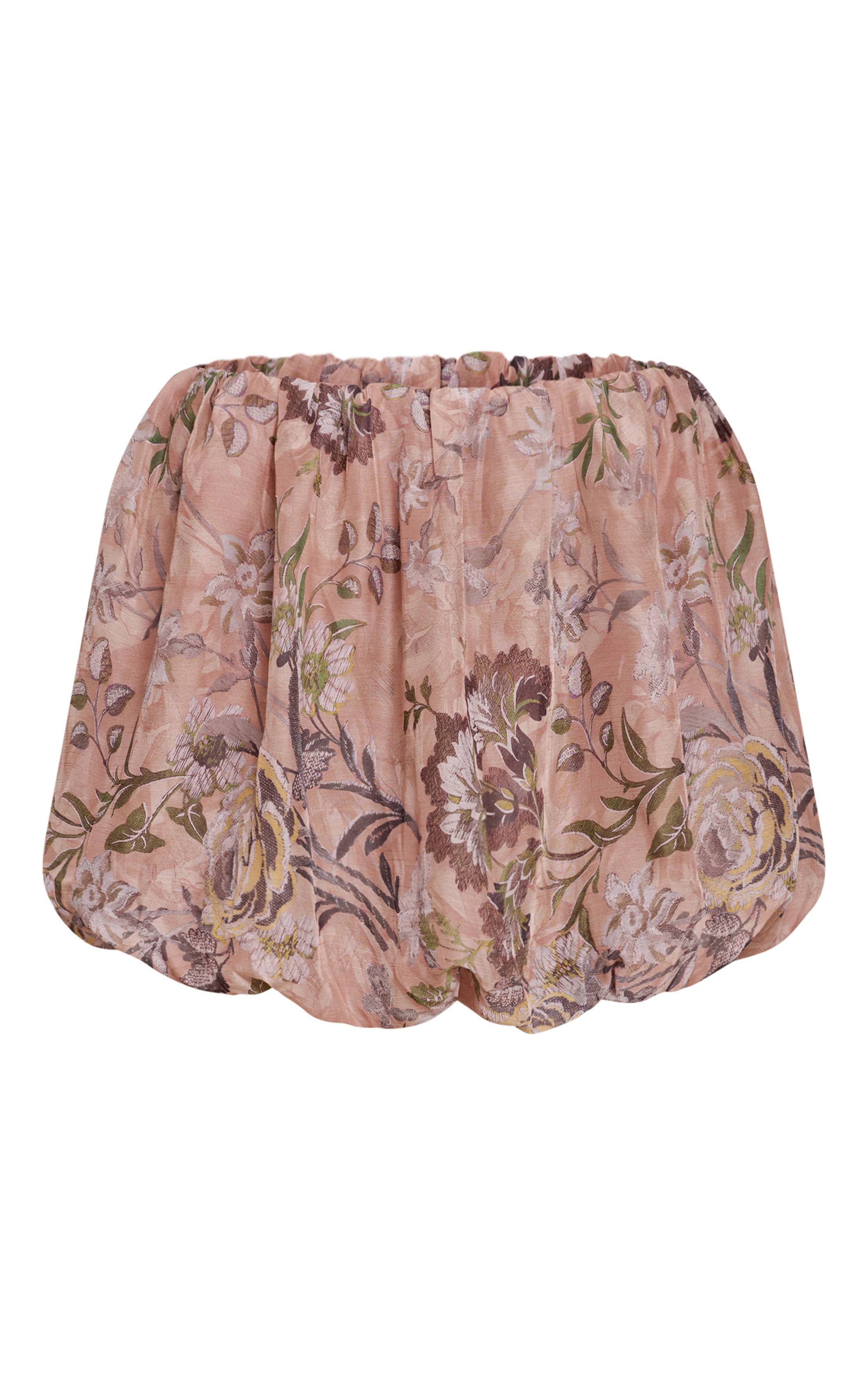 Rose Ensemble Jupe Mini En Mousseline À Pompons