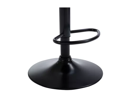 Lot de 2 tabourets de bar en velours et métal - Hauteur réglable - Gris - LIMA II
